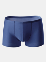 Summer Mens Solid Color Boxers Ice Sense Thin Breathable Sexy Underwears