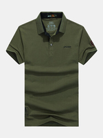Summer Solid Color Casual Cotton Polo Shirt