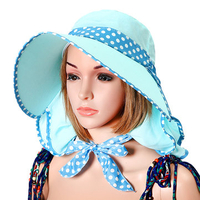 Summer Women Foldable Breathable Visor Cap Outdoor Cycling Wide Brim Anti-UV Bucket Hat