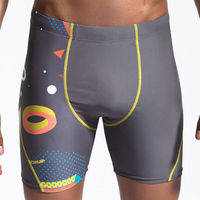 SUPERBODY Beach Shorts Printing Stitching Bodybuilding Sports Swimwear for Men