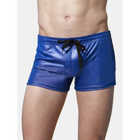 Swimming Beach Swinmsuits Hot Spring Imitation Leather Sport Boxers Trunks for Men