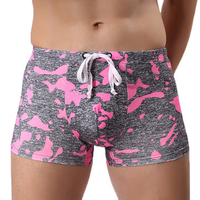 Swimming Hot Spring Surf Camo Printing Swim Trunks for Men