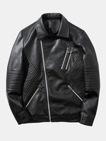 Synthetic PU Leather Biker Jackets for Men