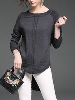 TangJie Casual Asymmetrical Women Knitted Sweaters