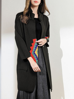 TangJie Casual Embroidery Women Overcoats