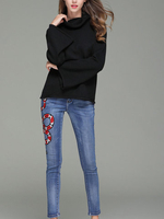 TangJie Sexy Backless Solid Color Women Sweatshirts