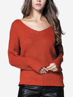 TangJie Sexy Backless Women Knited Sweaters