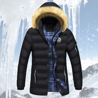 Thicken Detachable Furry Hooded Cotton Solid Color Coat