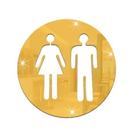 Toilet Entrance Sign Vinyl Sticker For Shop Home Cafe Hotel Toilet Wall Door Decoration