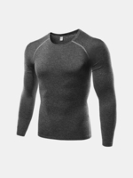 Training Bodybuilding Tops Quick-drying Elastic Tight Long Sleeve T-shirt For Men