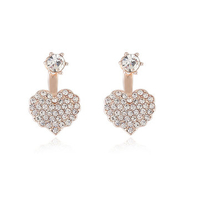 Trendy Crystal Heart Earrings