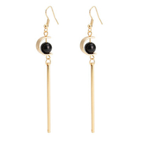 Trendy Tassel Earrings Ear Drop Crystal Asymmetric Personality Earrings