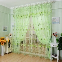 Tulips Flower Voile Door Curtain Panel Window Room Divider Sheer Curtain Home Decor