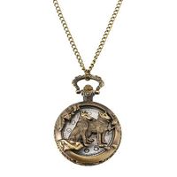 Unisex Retro Watch Vintage Wolf Animals Pocket Watch