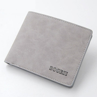 Vintage Business Wallet 3 Card Slots PU Leather Card Holder Coin Bag For Men