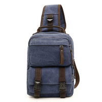 Vintage Patchwork Canvas Chest Bag Sling Bag Crossbody Bag Shoulder Bag For Men
