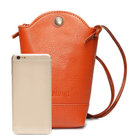 Woman Irregular Little Phone Bag Casual PU Crossbody Bag Bucket Bag