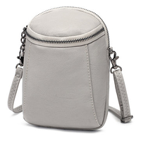 Woman Round Little Phone Bag Casual PU Crossbody Bag Bucket Bag Vintage Bag