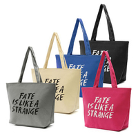 Womed Stylish FATE Handbag Canvas Letter Tote Bag Shopping Bag