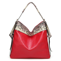 Women Serpentine PU Leather Hobos Bag Crossbody Bag Handbag