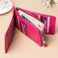 Women 26 Card Purse Genuine Leather Elegant Multi Card Holde