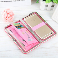 Women Bowknot Universal 5.5 Inch Phone Bag Wallet PU Phone Case For Iphone, Xiaomi, Samsung, Sony, Huawe