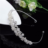 Women Bridal Hair Jewelry Crown Leaves Flower Headband Hair Accessories