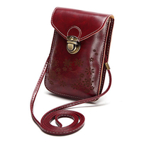 Women Candy Color Flower Crossbody Bag 6inch Phone Bag Portable Shoulder Bags