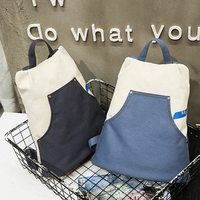 Women Canvas Casual Patchwork Shoulder Bag Backpack
