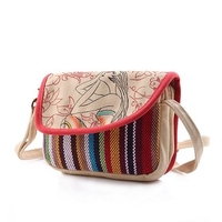 Women Canvas National Mini Crossbody Bag Messenger Bag