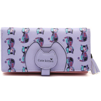 Women Cartoon Sweet Candy Color Wallet Casual Leisure Cash Cards Coins Purse