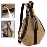 Women Casual Canvas Backpack Satchel Rucksack Zipper Crossbody Bag Retro Shoulder Bag