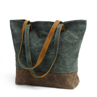 Women Casual Canvas Vintage Waterproof Handbag Tote Joint Shoulder Bags