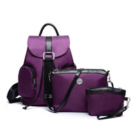 Women Casual Multifunctional 3PCS Backpack Shoulder Bags Tote