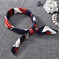 Women Chiffon Print Sweet Cute Decorate Fashion Small Square Scarf