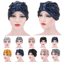 Women Colorful Bright Sequin Hedging Cap Breathable Street Shot Skullies Beanies Head Hat