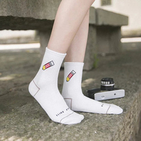 Women Cotton Cartoon Cute Painting Banana Rocket Dinosaur Short Tube Ankle Sock