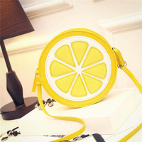 Women Cute Bags Lemon Pattern Lovely Shoulder Bags Crossbody Bags
