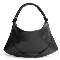 Women Elegant Black PU Leather Dumpling Bag Handbag Shoulder Bags