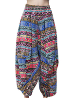 Women Ethnic Printed Elastic Waist Ankle-Length Wide Leg Pants
