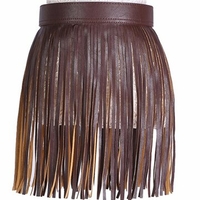 Women Fringed Skirt Waistband Closure Decorative Tassel Belt