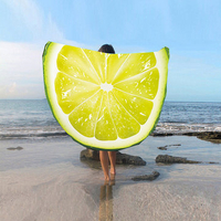 Women Fruit Sunscreen Beach Towel Mat Beach Colorful Shawl Scarf For Summer