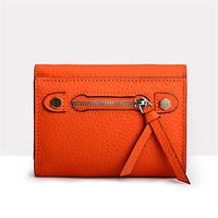 Women Genuine Leather Card Holder Short Wallet Purse