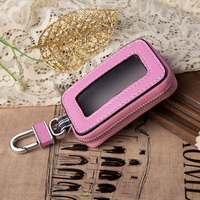 Women Genuine Leather Solid Car Key Bag Elegant Key Holder Coin Bag Purse