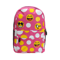 Women Girl Emoji Cute Nylon Backpack Smiley Print Casual Shoulder Bags