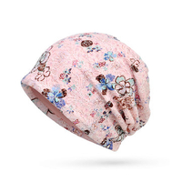 Women Lace Jacquard Beanie Breathable Cotton Bonnet Casual Outdoor Windproof Cap
