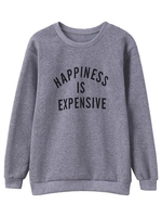 Women Letter Print Pullover Long Sleeve Sweatshirt