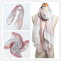 Women Long Print Voile Scarf Wrap Ladies Shawl Girls Large Scarves