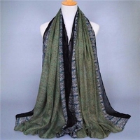 Women Long Snakeskin Grain Cotton Scarf Wrap Shawl Large Scarves