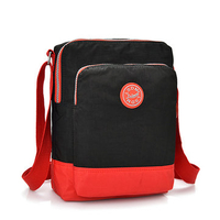 Women Men Contrast Color Nylon Light Shoulder Bag Crossbody Bag